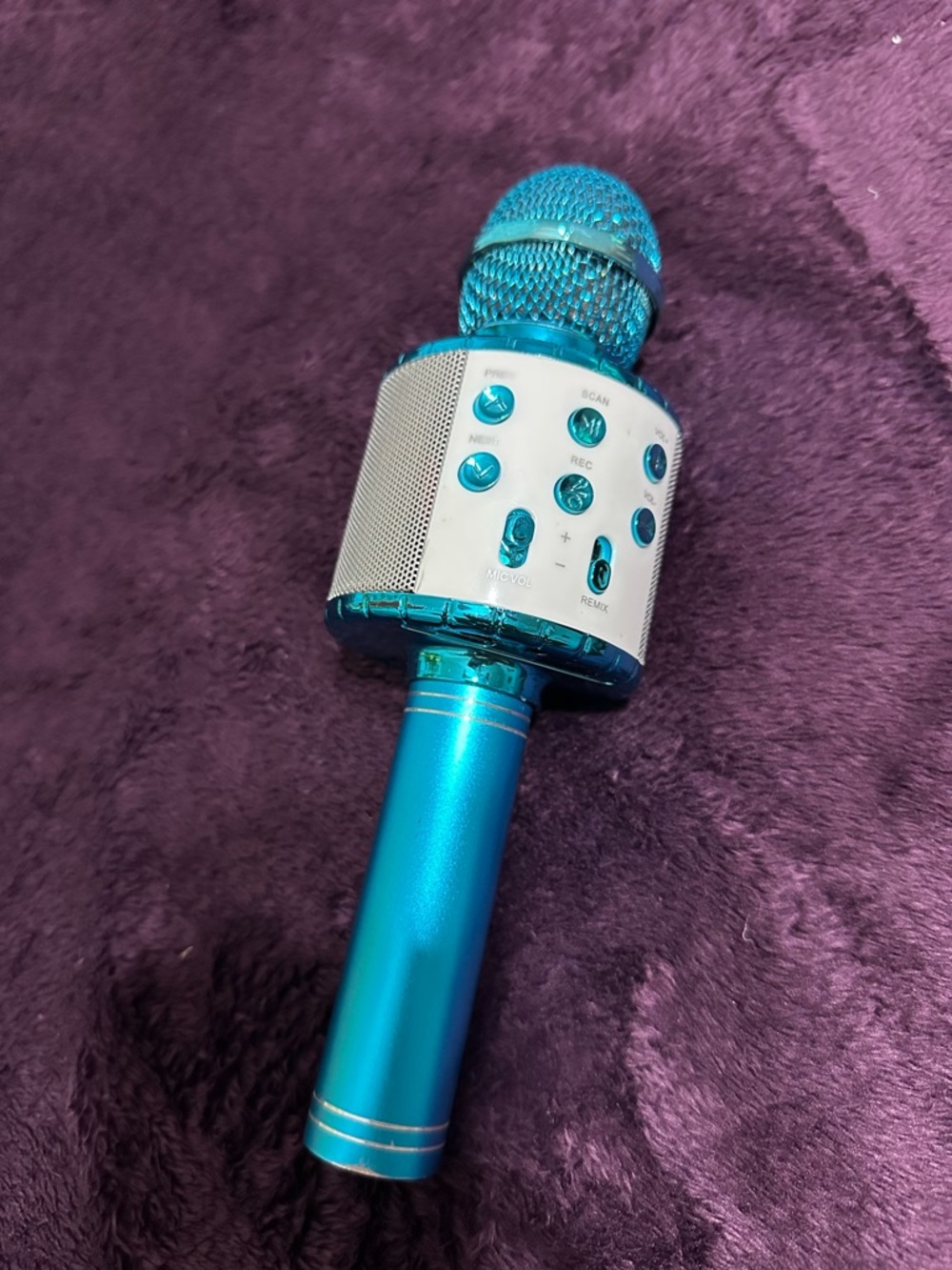 Wireless Bluetooth Karaoke Microphone - Blue